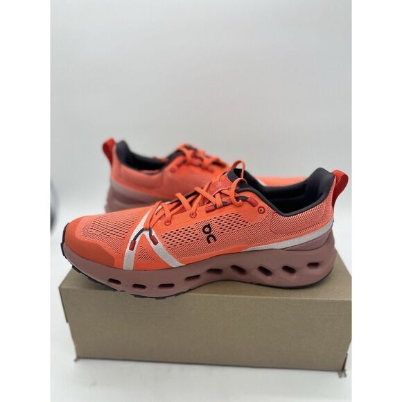 On Men’s Cloudsurfer Trail Running Shoes Flame Dustrose NWOB Size 11.5 - Picture 5 of 9